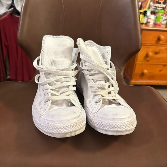 All white converse size 8 cool style - Picture 4 of 5